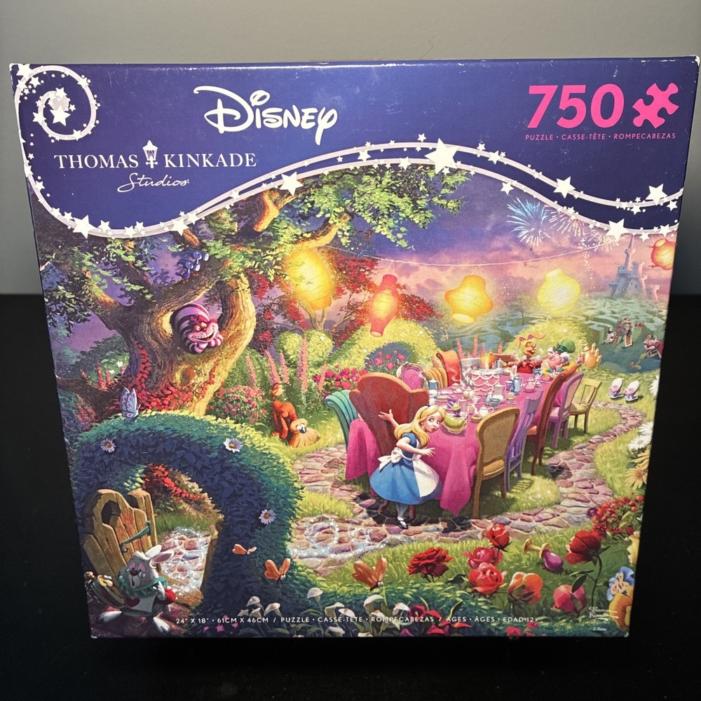 Ceaco Disney Thomas Kinkade 750 Piece Puzzle Alice in Wonderland-Mad Hatter